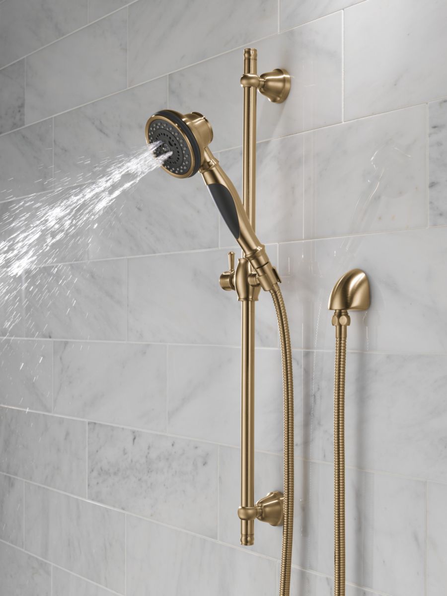 DELTA Other Premium 3-Setting Slide Bar Hand Shower — Champagne Bronze
