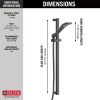 DELTA Dryden Premium Single-Setting Slide Bar Hand Shower — Venetian Bronze