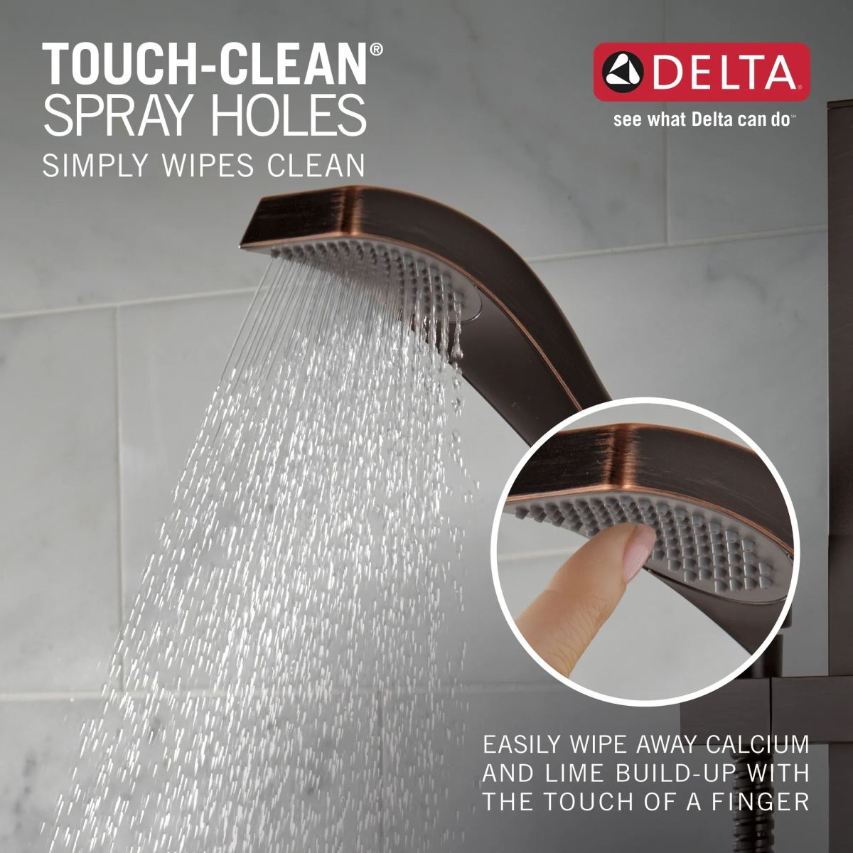 DELTA Dryden Premium Single-Setting Slide Bar Hand Shower — Venetian Bronze