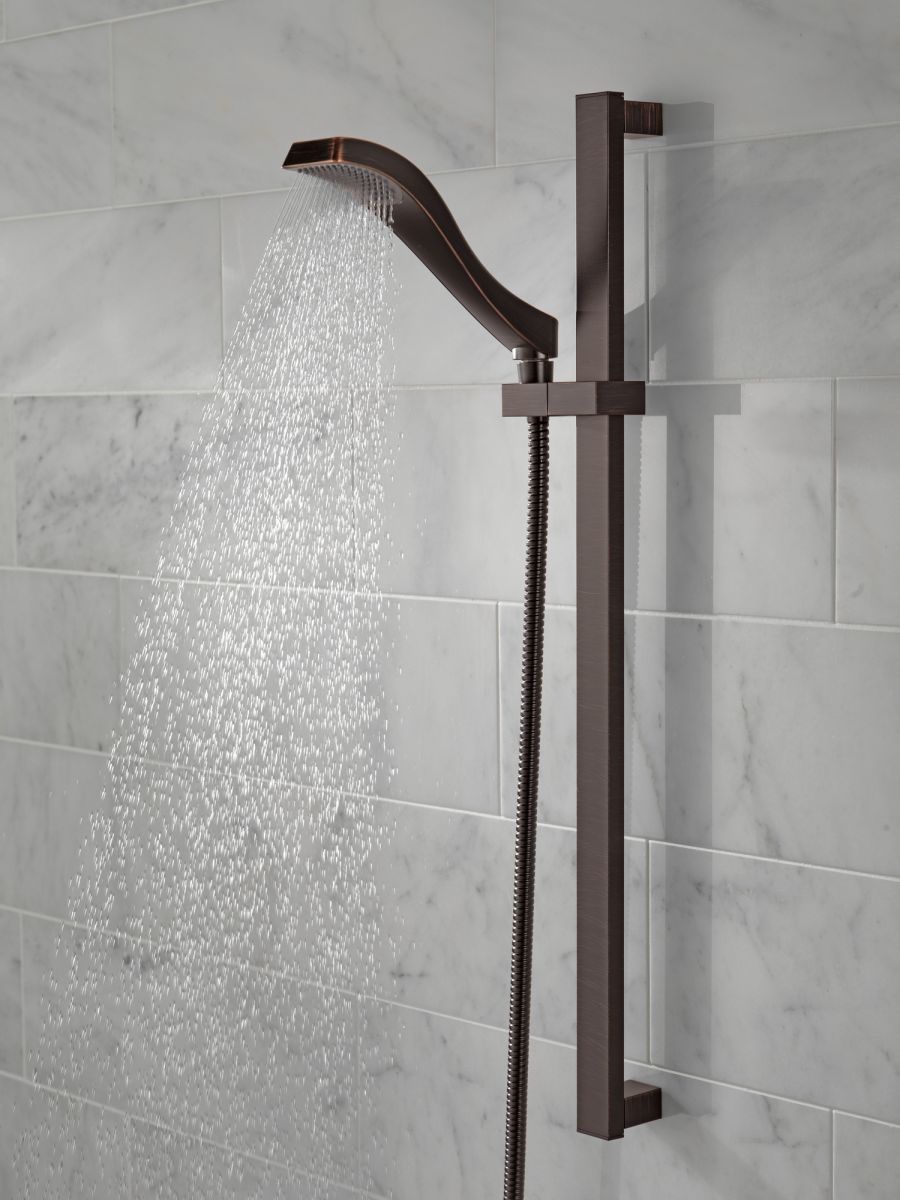 DELTA Dryden Premium Single-Setting Slide Bar Hand Shower — Venetian Bronze