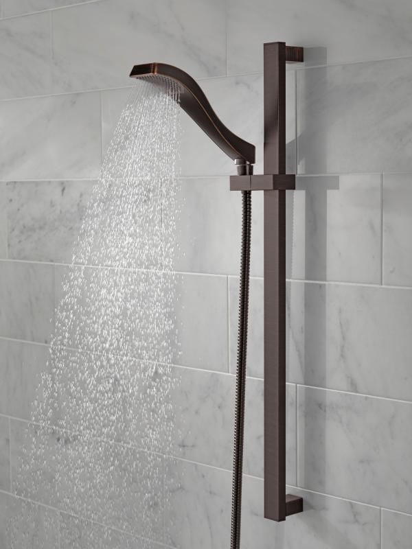 DELTA Dryden Premium Single-Setting Slide Bar Hand Shower — Venetian Bronze