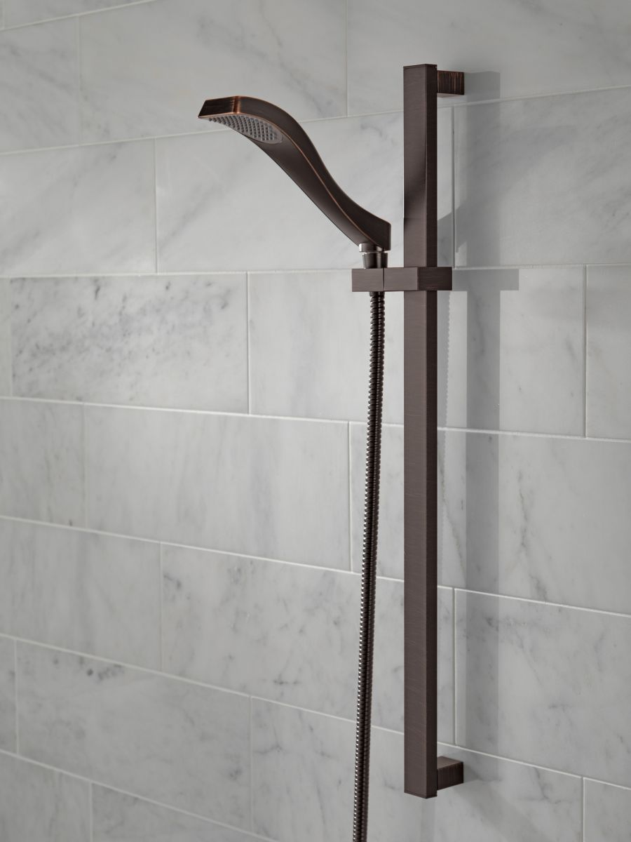 DELTA Dryden Premium Single-Setting Slide Bar Hand Shower — Venetian Bronze