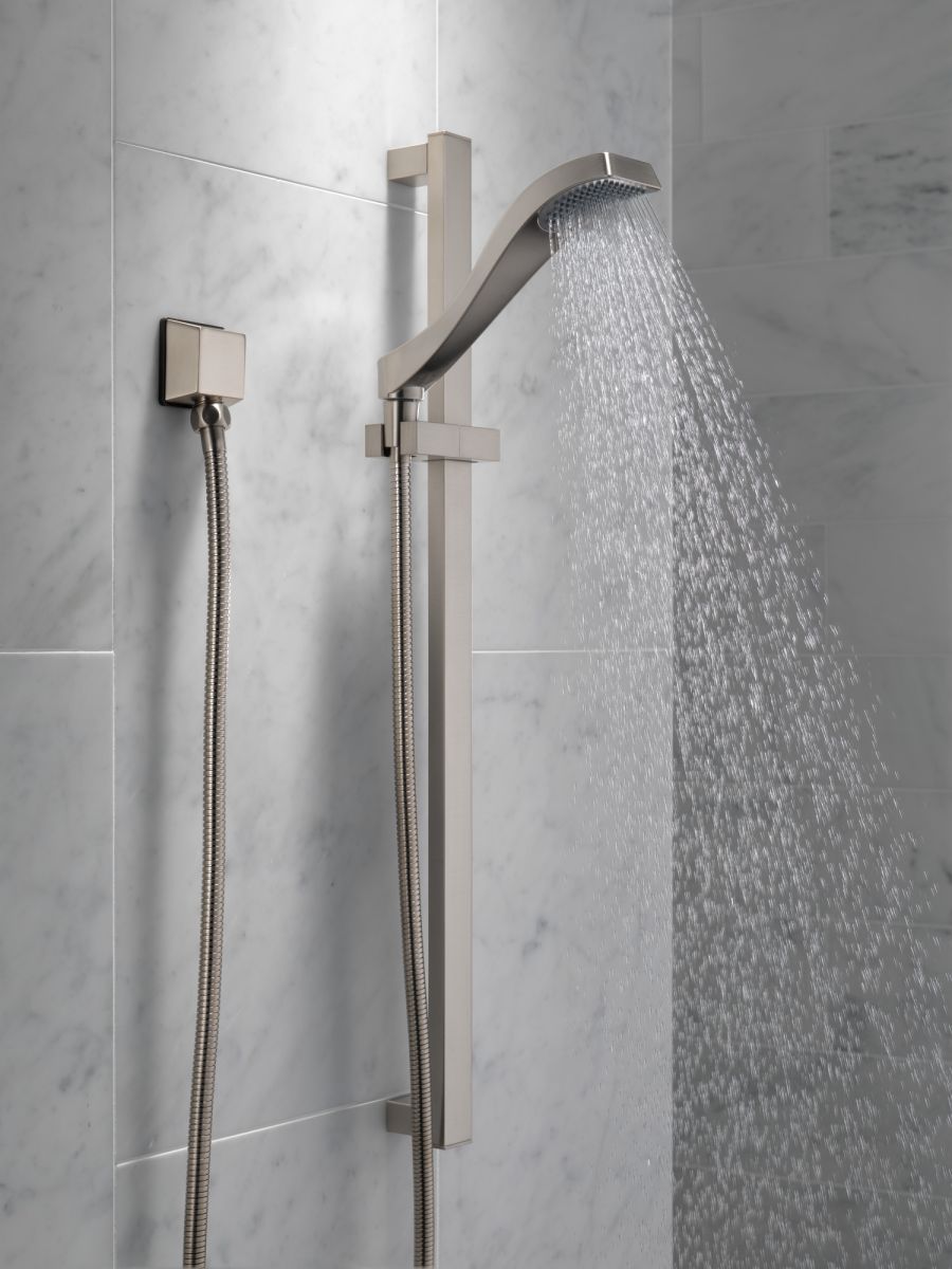 DELTA Dryden Premium Single-Setting Slide Bar Hand Shower — Stainless