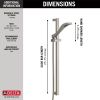 DELTA Dryden Premium Single-Setting Slide Bar Hand Shower — Stainless