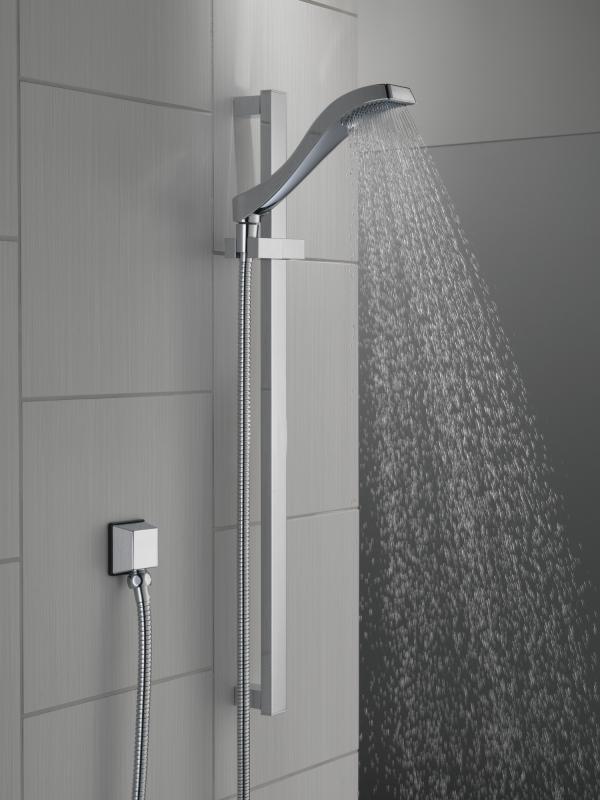 DELTA Dryden Premium Single-Setting Slide Bar Hand Shower — Chrome