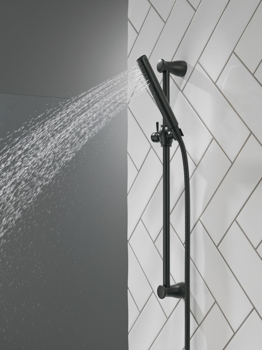 DELTA Grail Premium Single-Setting Slide Bar Hand Shower — Matte Black