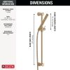 DELTA Grail Premium Single-Setting Slide Bar Hand Shower — Champagne Bronze