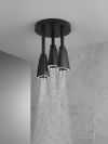 DELTA Universal Showering Components H2OKINETIC Pendant Raincan Shower Head with LED Light — Matte Black