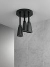 DELTA Universal Showering Components H2OKINETIC Pendant Raincan Shower Head with LED Light — Matte Black