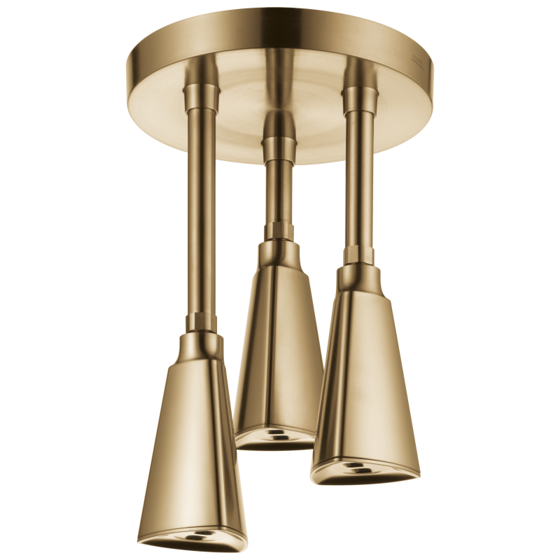 DELTA Universal Showering Components H2Okinetic Pendant Raincan Shower Head — Champagne Bronze