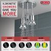 DELTA Universal Showering Components H2OKINETIC Pendant Raincan Shower Head with LED Light — Chrome
