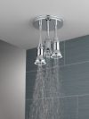 DELTA Universal Showering Components H2OKINETIC Pendant Raincan Shower Head with LED Light — Chrome