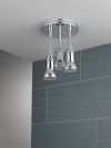 DELTA Universal Showering Components H2OKINETIC Pendant Raincan Shower Head with LED Light — Chrome