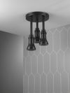 DELTA Universal Showering Components LED Pendant Raincan Single-Setting H2Okinetic — Matte Black
