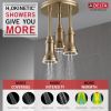 DELTA Universal Showering Components H2OKINETIC Pendant Raincan Shower Head with LED Light — Champagne Bronze