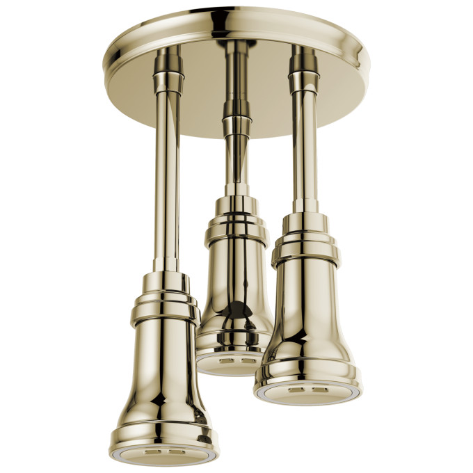 DELTA Universal Showering Components H2OKINETIC Pendant Raincan Shower Head with LED Light — Polished Nickel