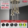 DELTA Universal Showering Components H2OKINETIC Pendant Raincan Shower Head with LED Light — Polished Nickel