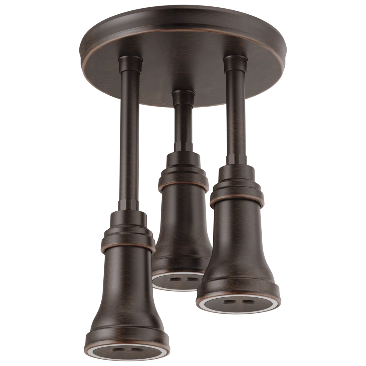DELTA Universal Showering Components H2OKINETIC Pendant Raincan Shower Head with LED Light — Venetian Bronze