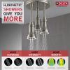 DELTA Universal Showering Components H2OKINETIC Pendant Raincan Shower Head with LED Light — Stainless