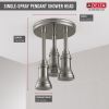 DELTA Universal Showering Components H2OKINETIC Pendant Raincan Shower Head with LED Light — Stainless