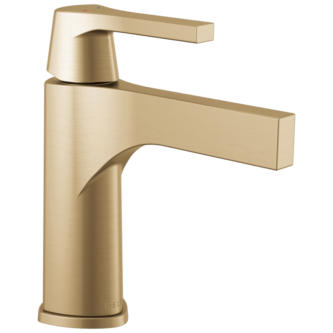 DELTA Zura Single Handle Bathroom Faucet — Champagne Bronze