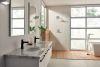 DELTA Zura Single Handle Floor Mount Tub Filler Trim with Hand Shower — Chrome