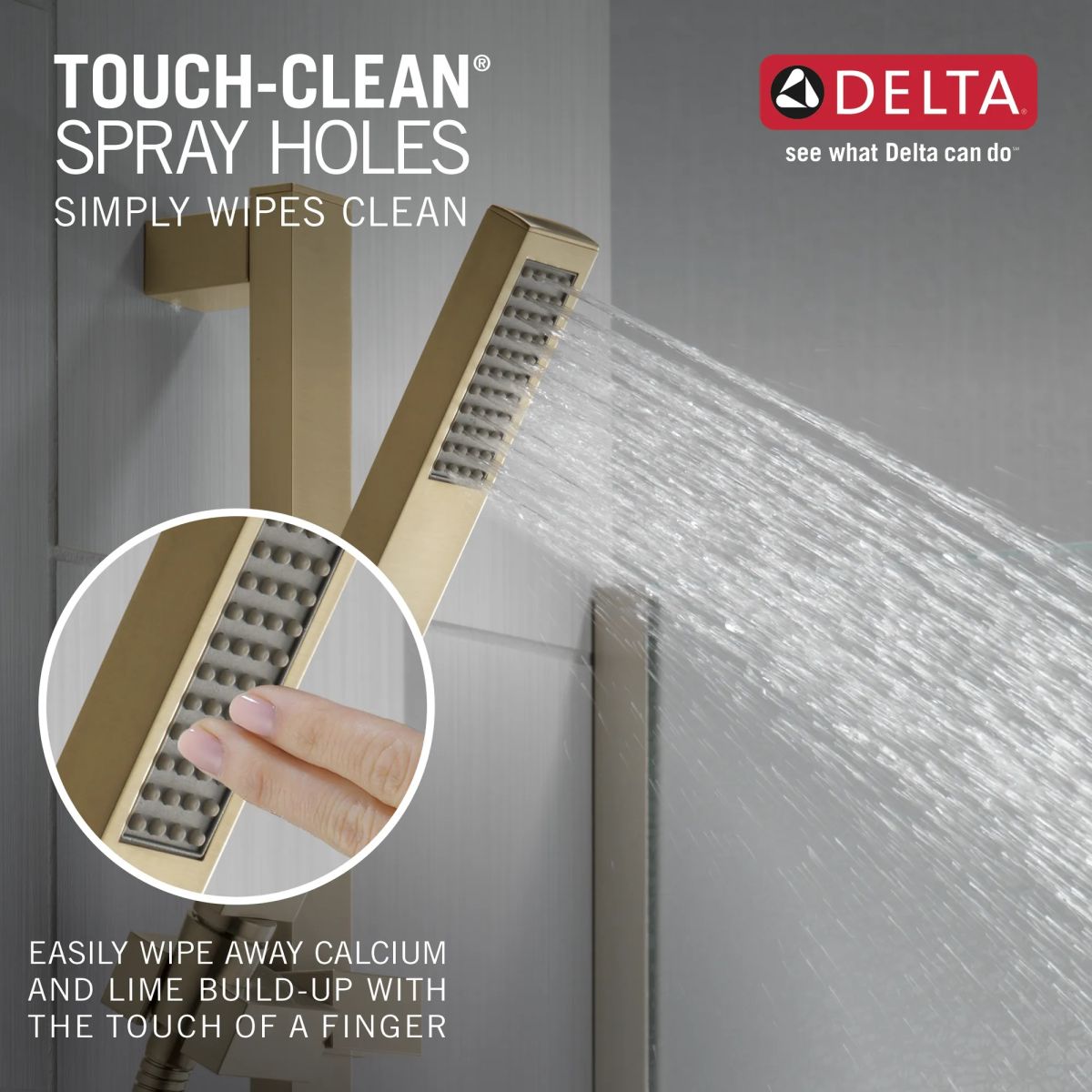 DELTA Vero Premium Single-Setting Slide Bar Hand Shower — Champagne Bronze