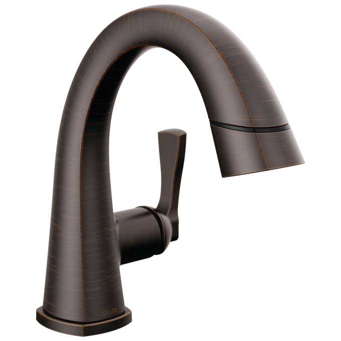DELTA Stryke Single Handle Pull Down Bathroom Faucet — Venetian Bronze