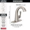 DELTA Stryke Single Handle Bathroom Faucet — Lumicoat® Stainless