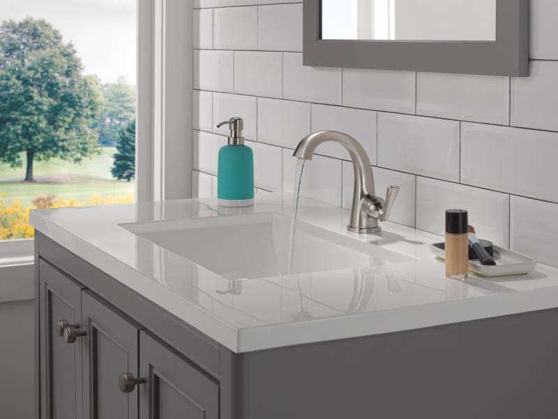 DELTA Stryke Single Handle Bathroom Faucet — Lumicoat® Stainless