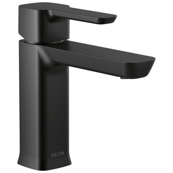 DELTA Modern Single Handle Project-Pack Bathroom Faucet — Matte Black