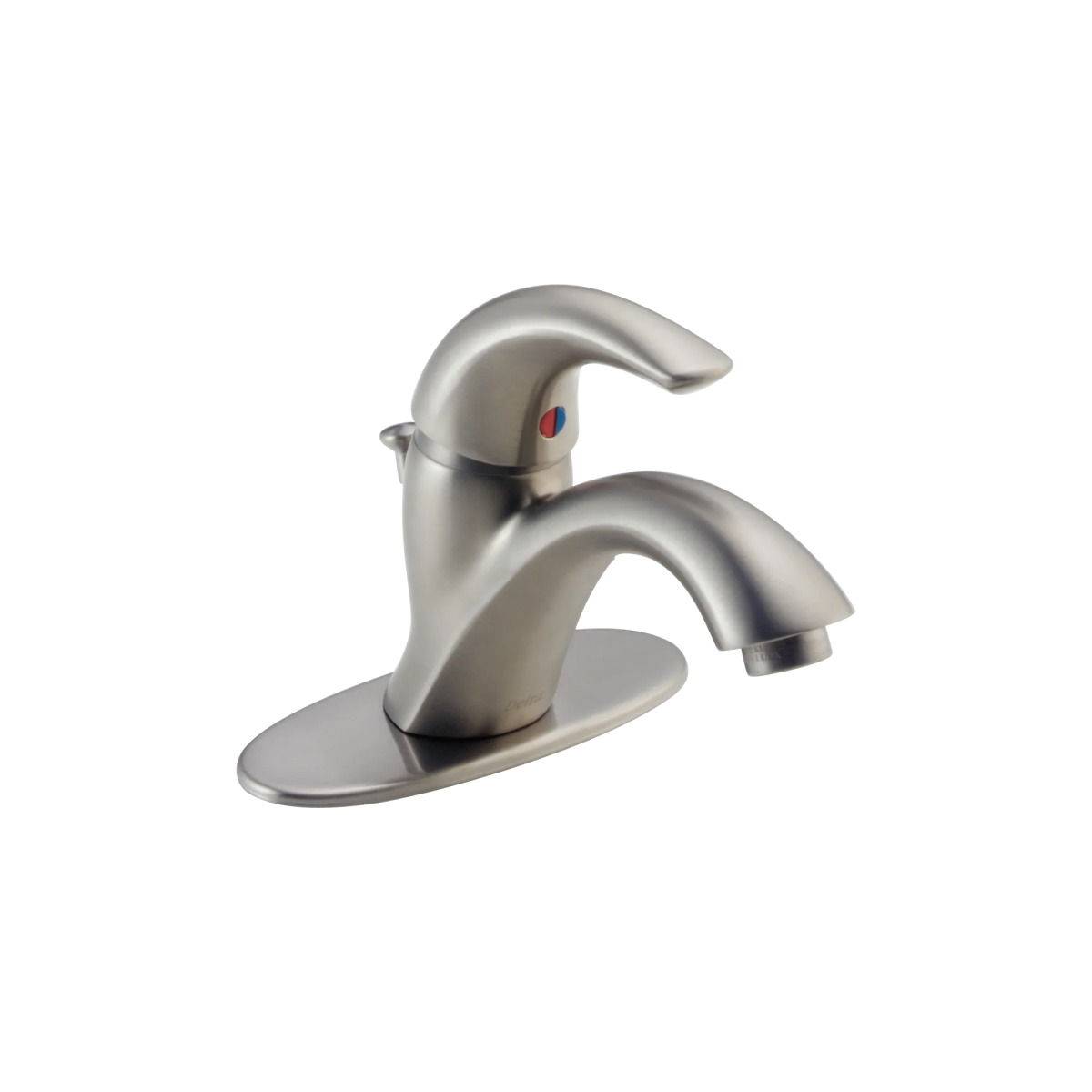 DELTA Classic Single Handle Bathroom Faucet — Stainless