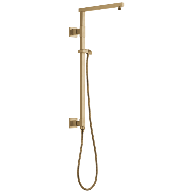 DELTA Universal Showering Components Emerge 26" Angular Shower Column — Lumicoat® Champagne Bronze