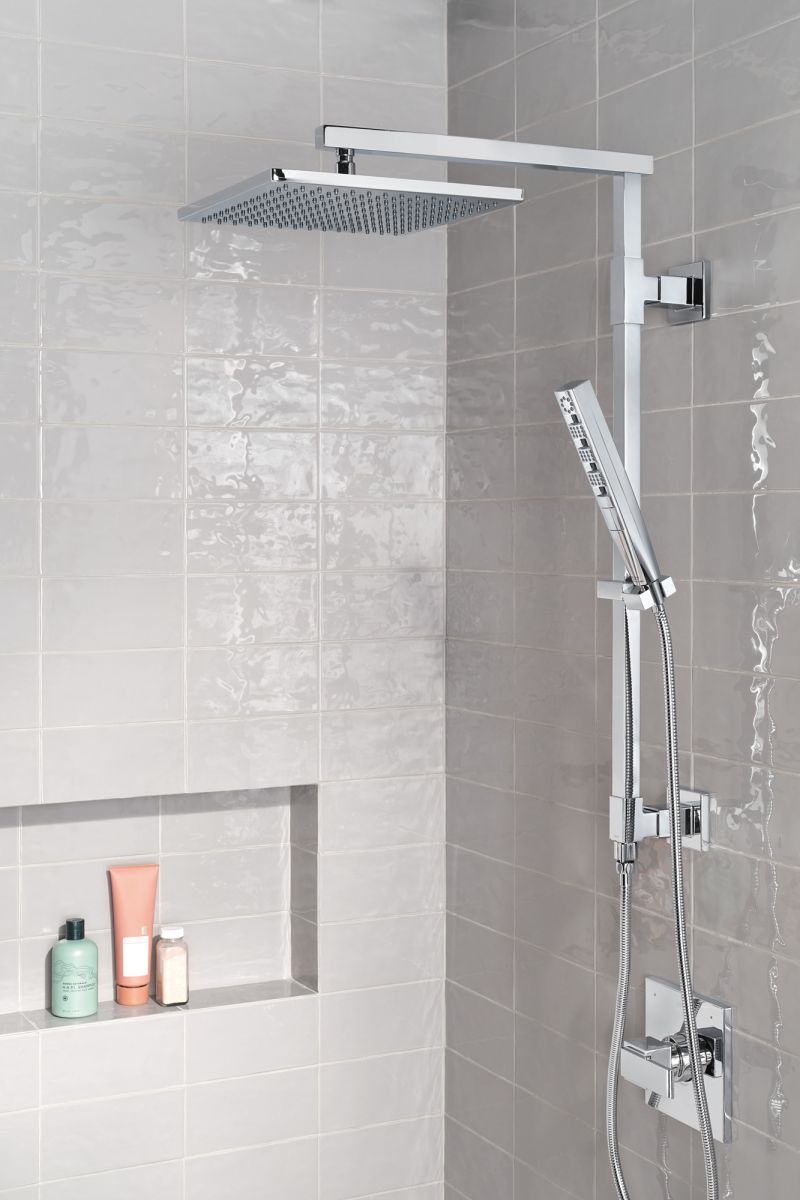 DELTA Universal Showering Components Single-Setting Metal Raincan Shower Head — Lumicoat® Chrome