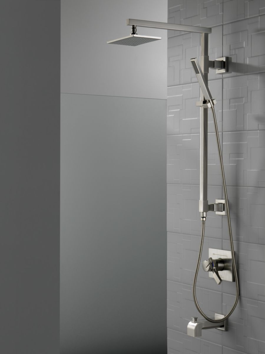 DELTA Vero Hand Shower - Rectangular - Roman Tub — Stainless
