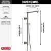 DELTA Universal Showering Components Emerge 26" Angular Shower Column — Lumicoat® Stainless