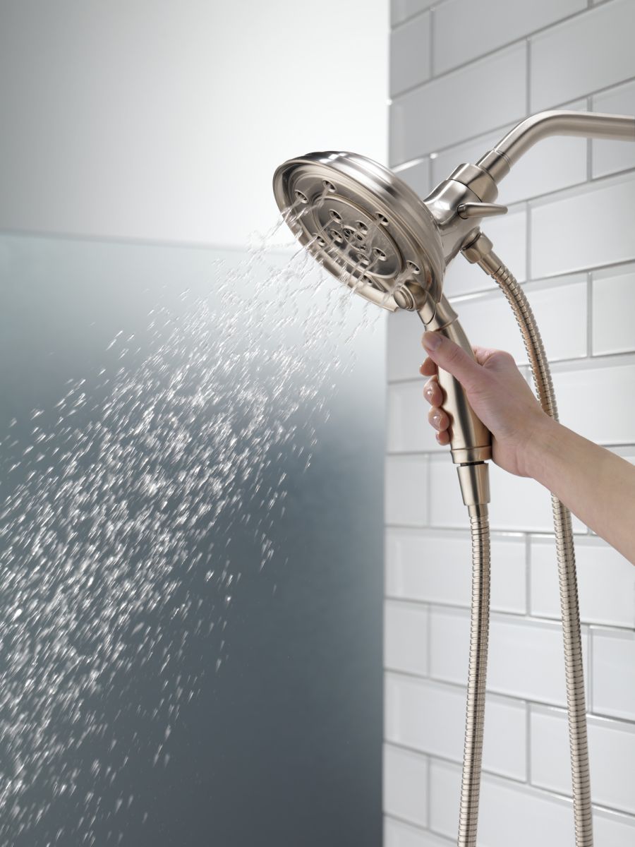DELTA Universal Showering Components H2OKINETIC In2ition 4-Setting Two-in-One Shower — Stainless