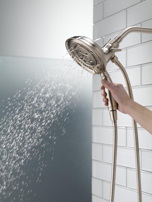 DELTA Universal Showering Components H2OKINETIC In2ition 4-Setting Two-in-One Shower — Stainless