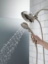 DELTA Universal Showering Components H2OKINETIC In2ition 4-Setting Two-in-One Shower — Stainless