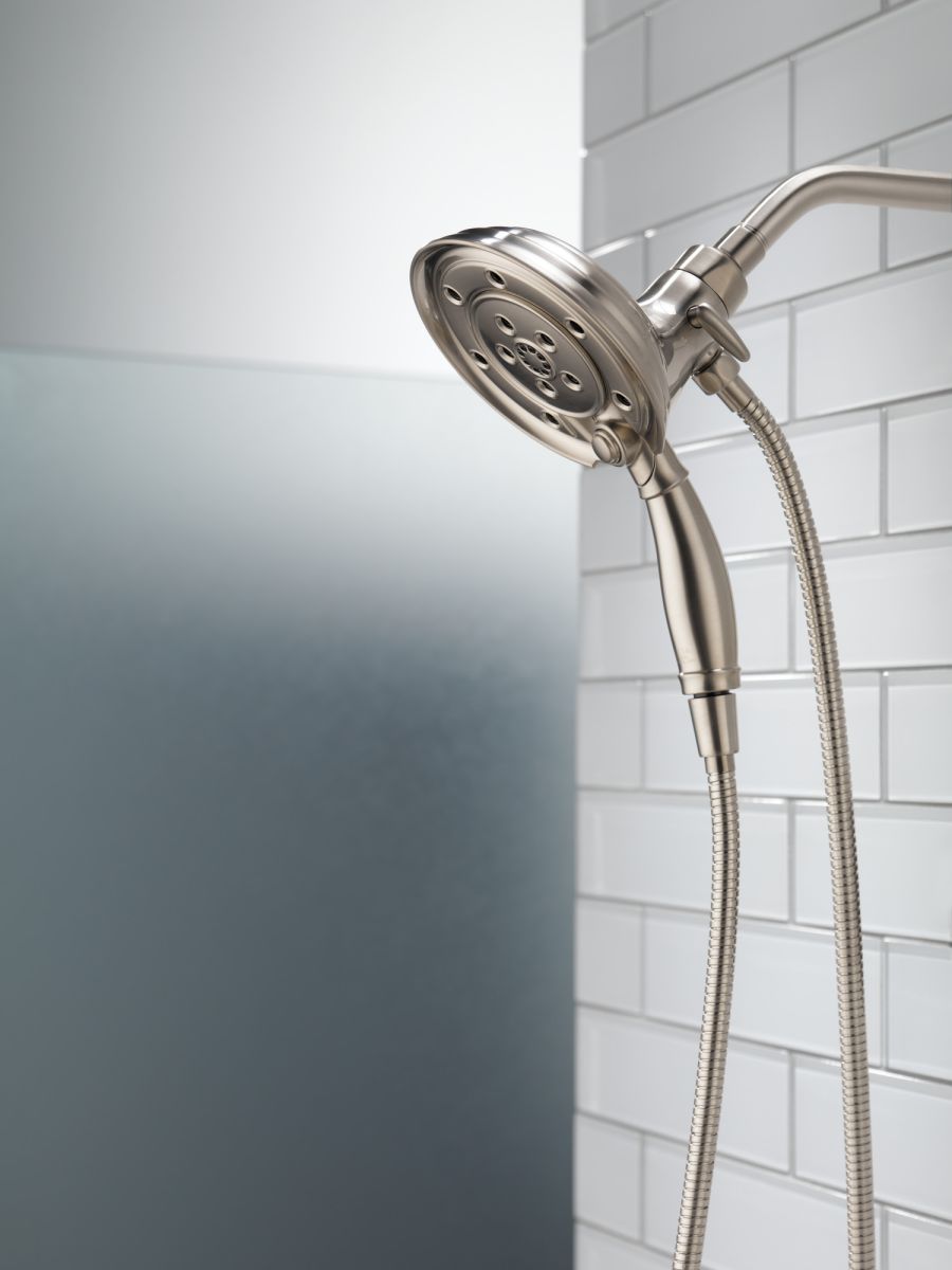 DELTA Universal Showering Components H2OKINETIC In2ition 4-Setting Two-in-One Shower — Stainless