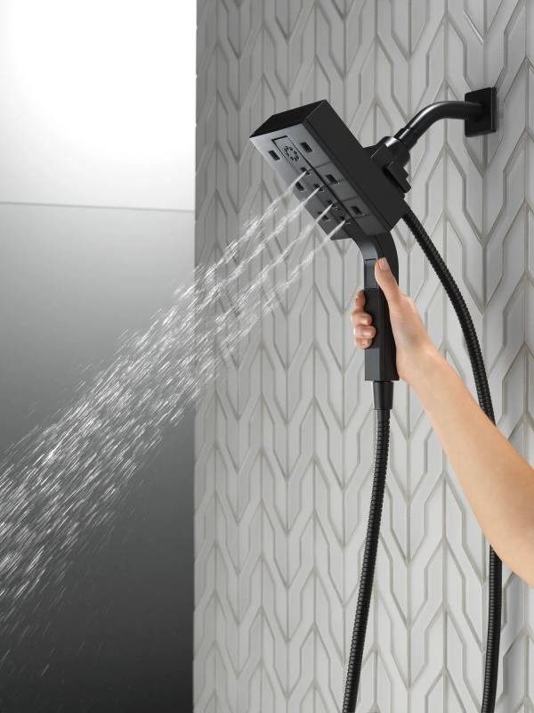 DELTA Universal Showering Components H2OKINETIC In2ition 4-Setting Two-in-One Shower — Matte Black