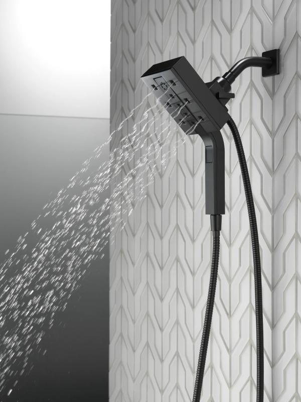 DELTA Universal Showering Components H2OKINETIC In2ition 4-Setting Two-in-One Shower — Matte Black
