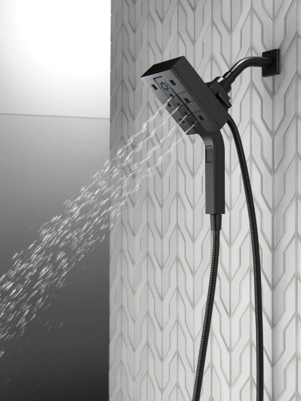 DELTA Universal Showering Components H2OKINETIC In2ition 4-Setting Two-in-One Shower — Matte Black