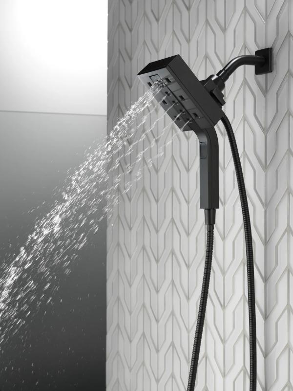 DELTA Universal Showering Components H2OKINETIC In2ition 4-Setting Two-in-One Shower — Matte Black