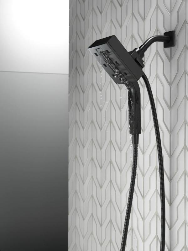 DELTA Universal Showering Components H2OKINETIC In2ition 4-Setting Two-in-One Shower — Matte Black