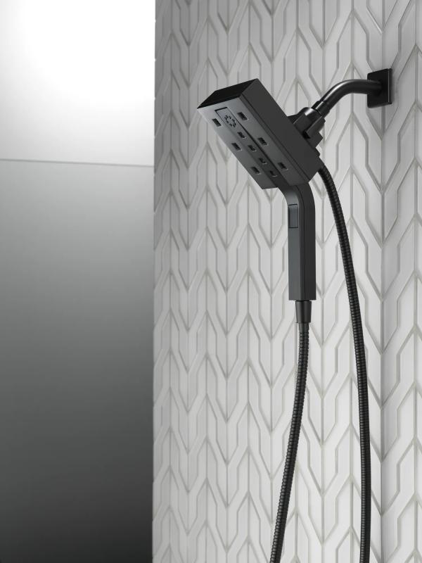 DELTA Universal Showering Components H2OKINETIC In2ition 4-Setting Two-in-One Shower — Matte Black