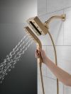 DELTA Universal Showering Components H2Okinetic In2ition 4-Setting Two-In-One Shower — Lumicoat® Champagne Bronze