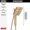 DELTA Universal Showering Components H2Okinetic In2ition 4-Setting Two-In-One Shower — Lumicoat® Champagne Bronze
