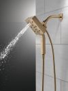 DELTA Universal Showering Components H2Okinetic In2ition 4-Setting Two-In-One Shower — Lumicoat® Champagne Bronze