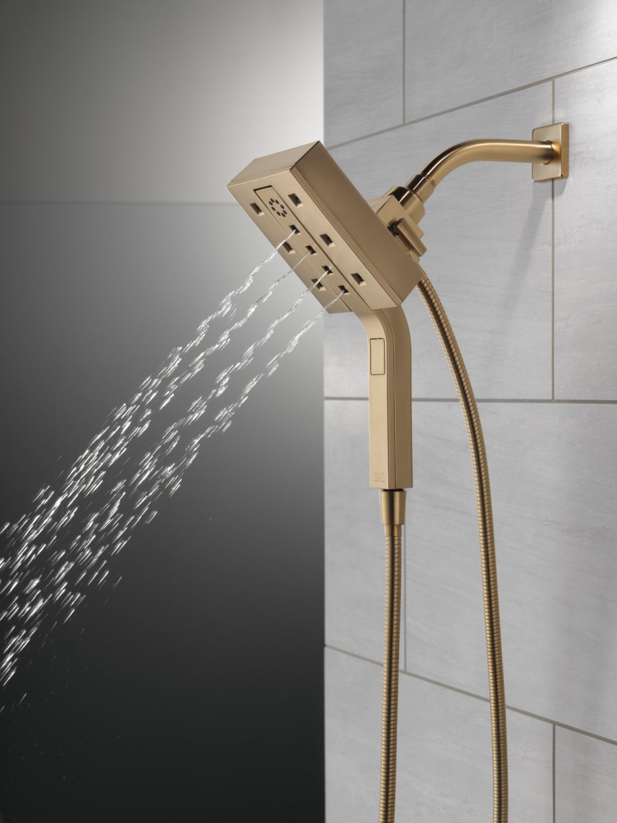 DELTA Universal Showering Components H2OKINETIC In2ition 4-Setting Two-in-One Shower (Recertified) — Lumicoat® Champagne Bronze